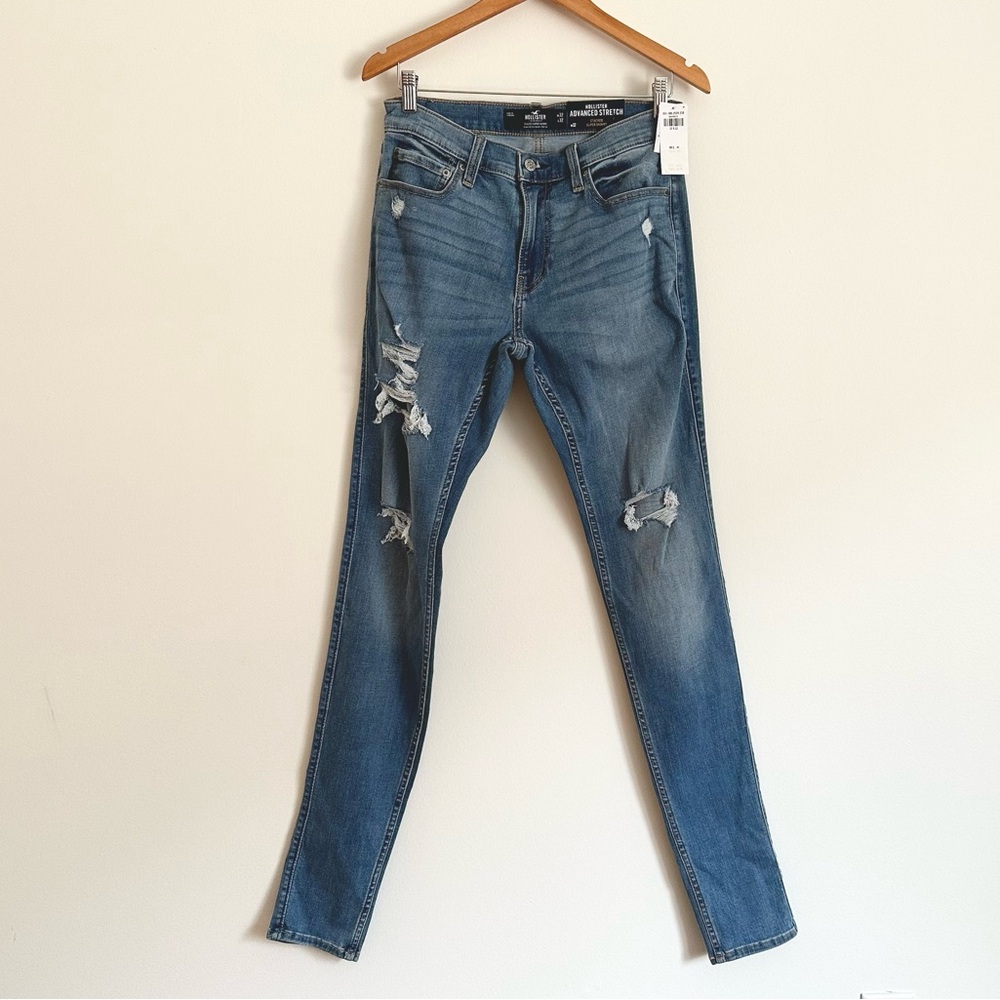 NWT Hollister Stacked Super Skinny Distressed Jeans